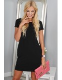 Black dress with short sleeves 9967 - Online store - Boutique